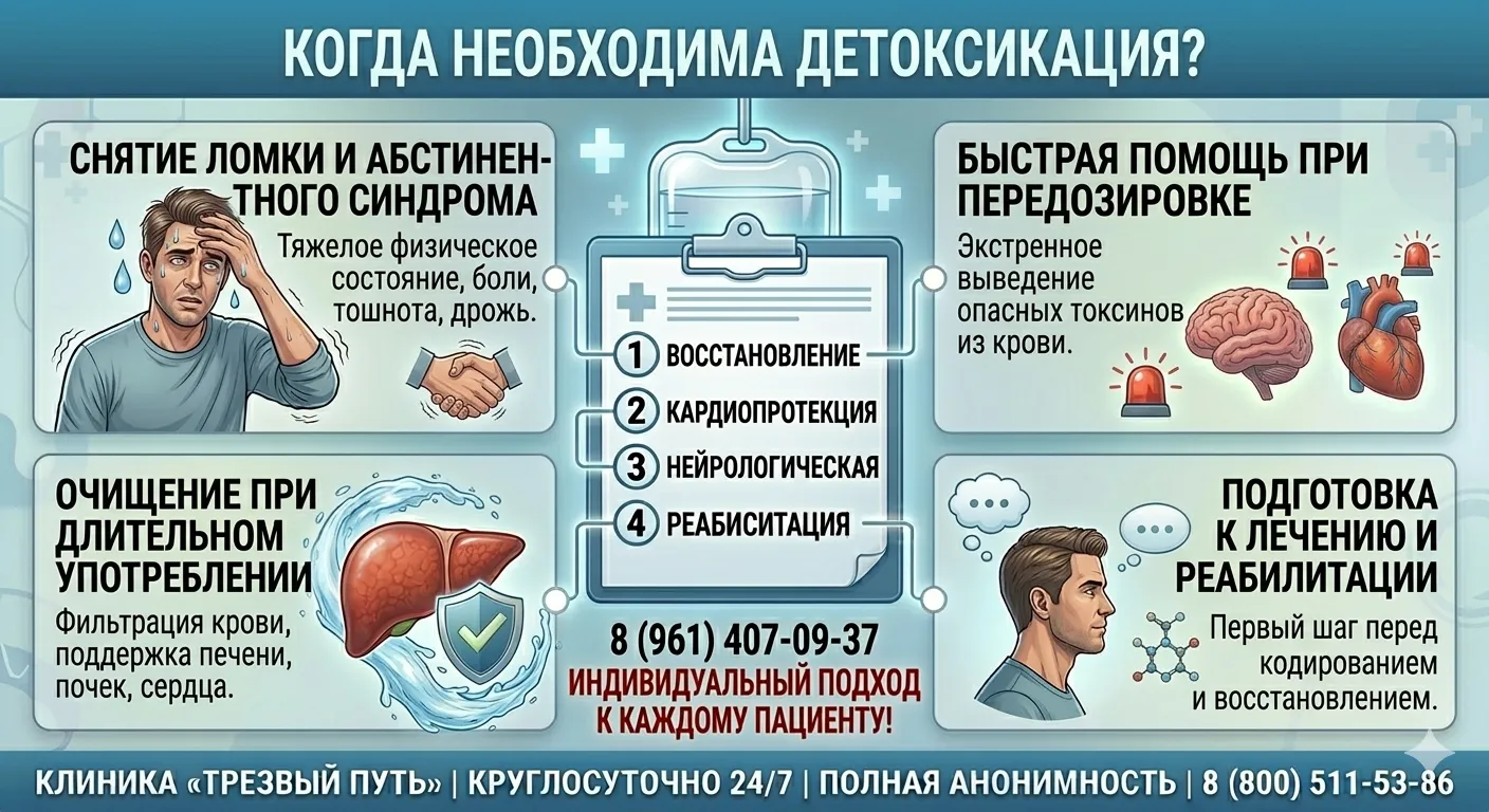 Когда необходима детоксикация от наркотиков